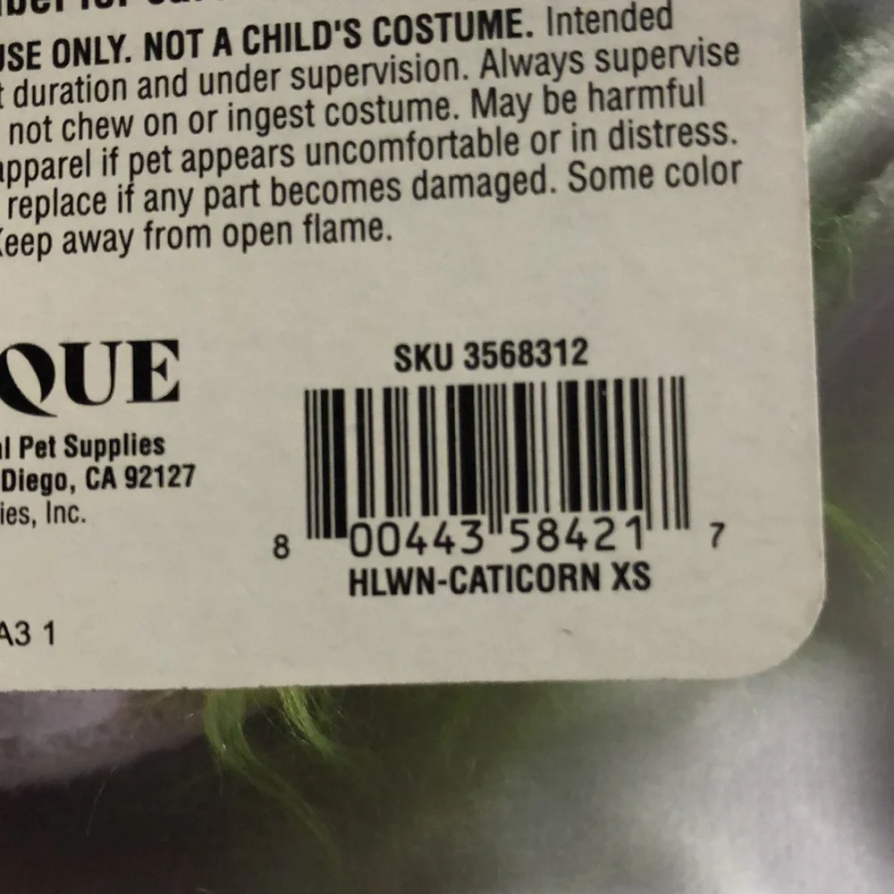 NWT Bootique cat unicorn kitten costume XS